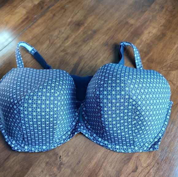 Cacique French Full Cooling bra purple and white Size 44F - Picture 3 of 14